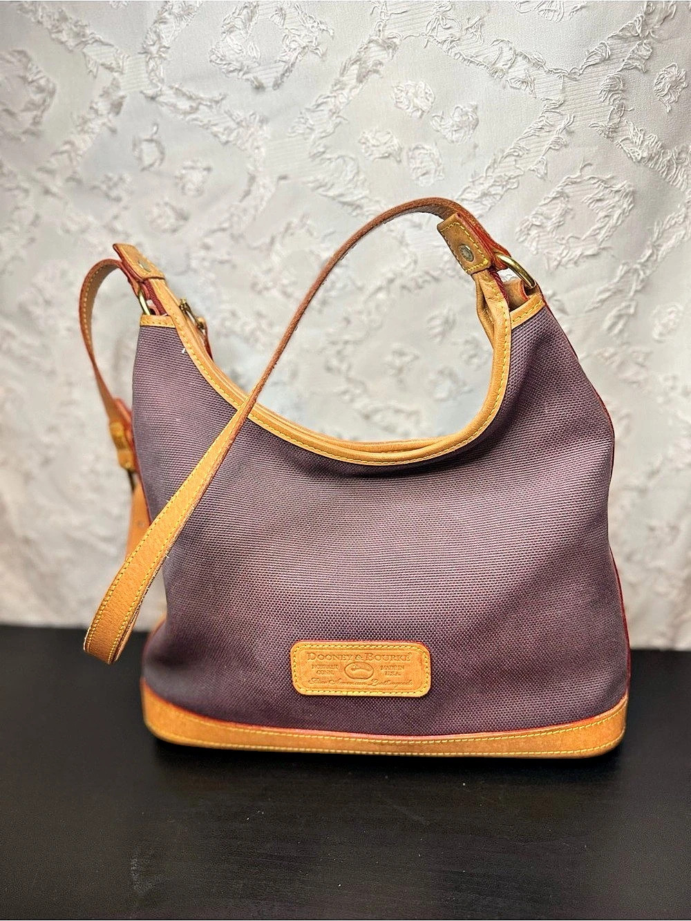 Dooney & Bourke Hobo Bag in Blue/Red & Brown